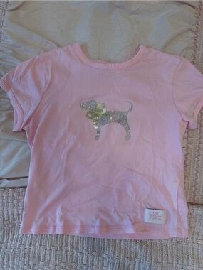 Pink X Love Shack Fancy Rhinestone Shirt